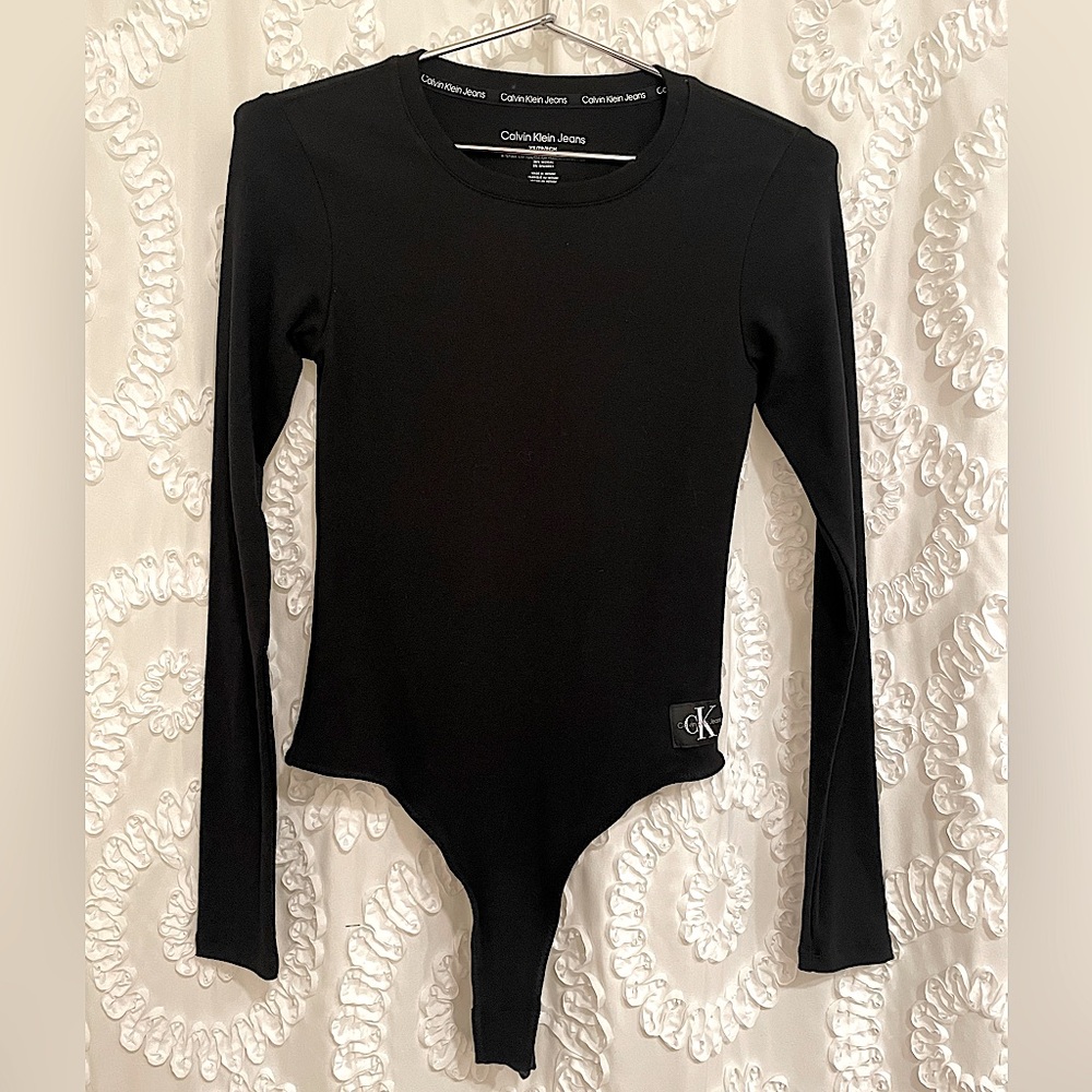 Calvin Klein Long Sleeve Thong Bodysuit